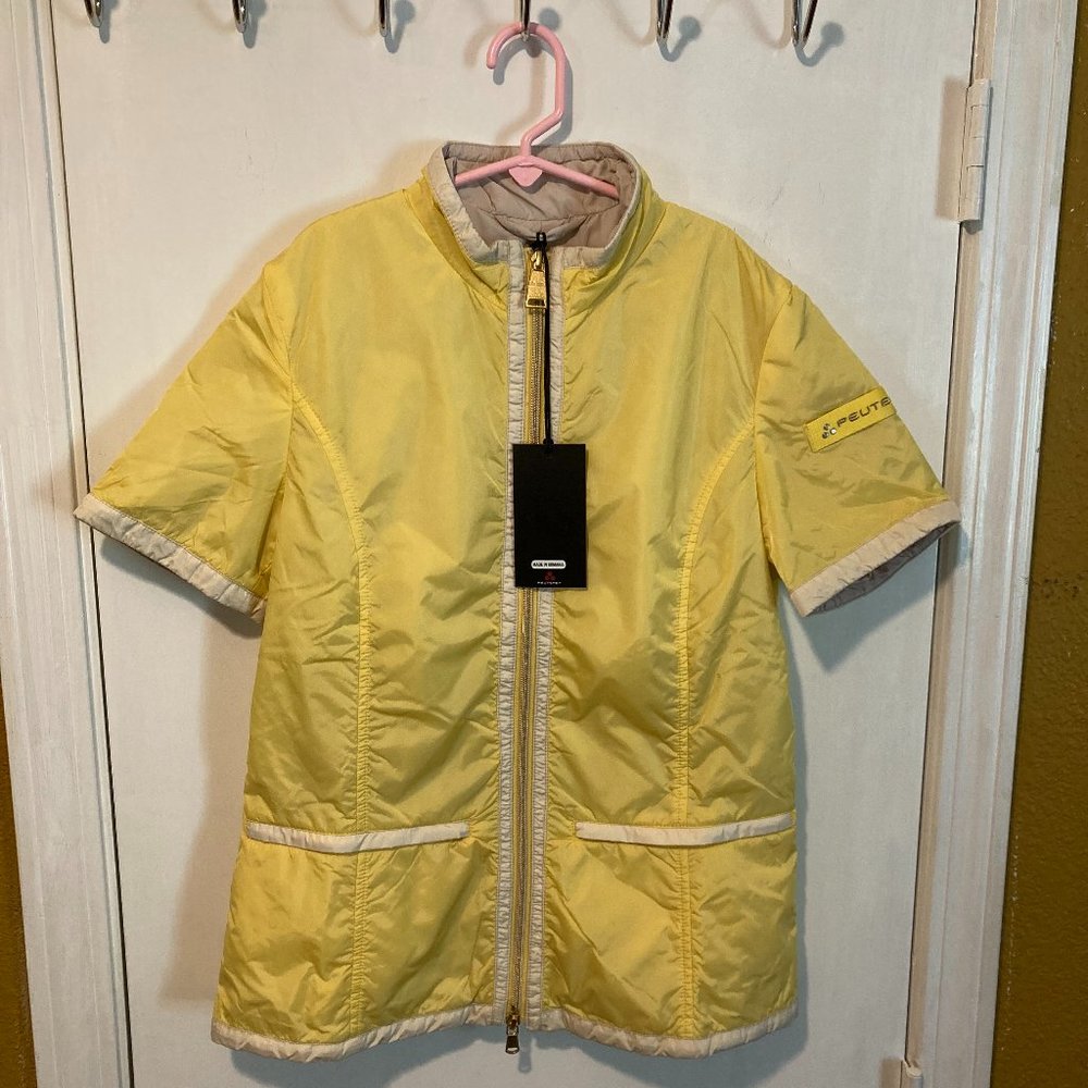 Peuterey junior ladies (fits women's petites - xs) short sleeve nylon zip jacket